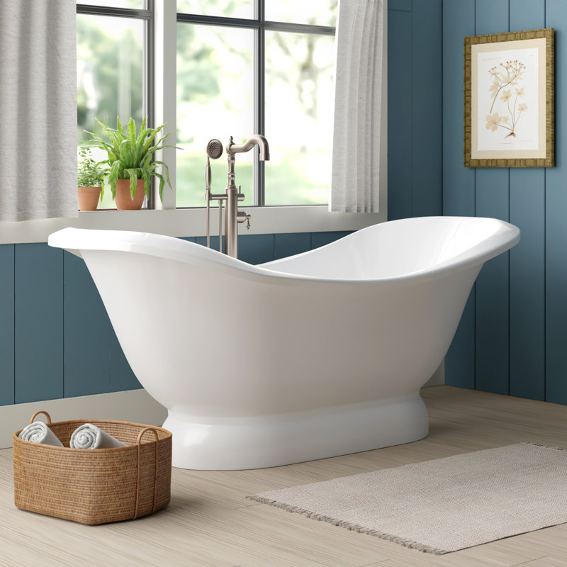 Chelsea 72" x 32" Freestanding Soaking Bathtub Birch Lane